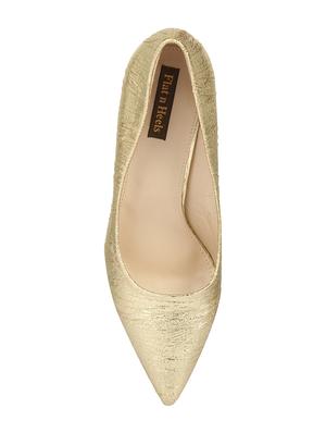 gold slip on pumps - 16918110 - Standard Image - 5