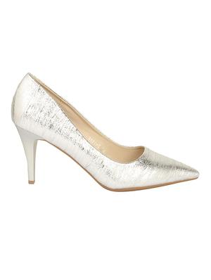 silver slip on pumps - 16918111 - Standard Image - 2