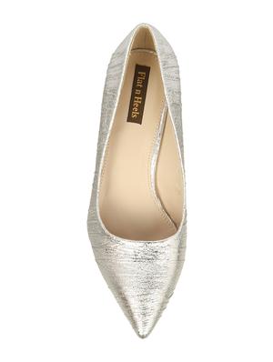 silver slip on pumps - 16918111 - Standard Image - 5