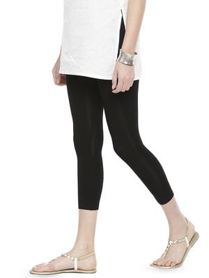 black viscose capri leggings capris - 16918278 - Standard Image - 2