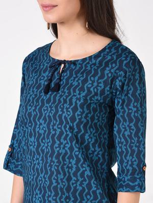 indigo straight kurti - 16919561 - Standard Image - 5