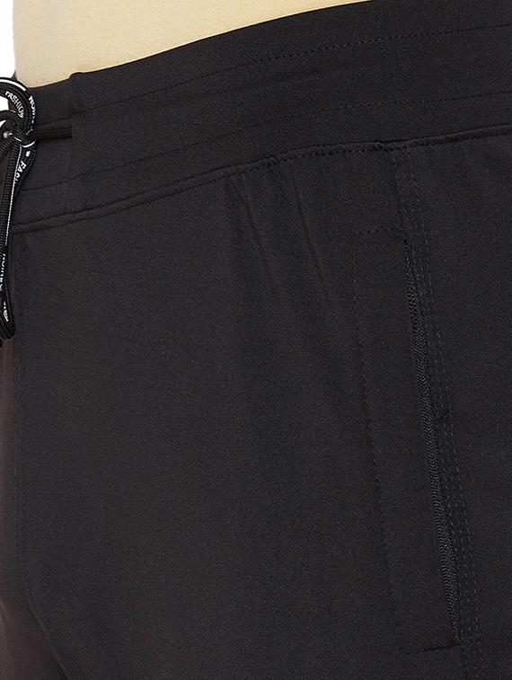 black solid ankle length track pant - 16920429 - Zoom Image - 5