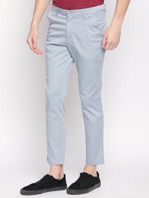 light blue solid chinos - 16920601 - Standard Image - 2