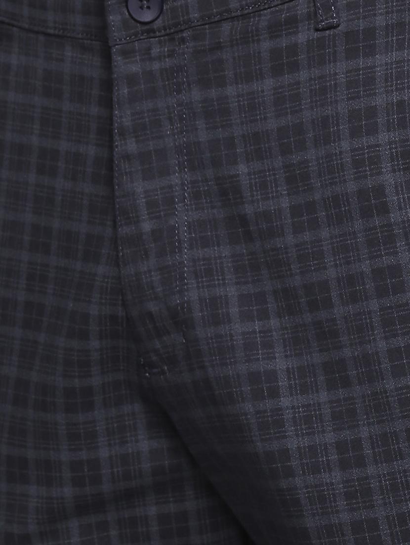 navy blue checkered chinos - 16920605 - Zoom Image - 5