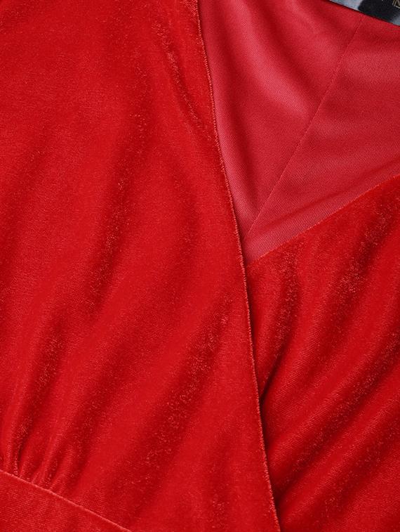 overlap detail velvet sheath dress - 16921431 - Zoom Image - 5