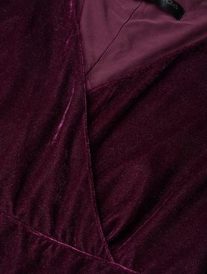 overlap detail velvet sheath dress - 16921432 - Standard Image - 5