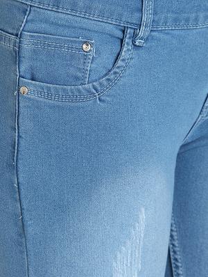 mid rise distressed jeans - 16921816 - Standard Image - 5