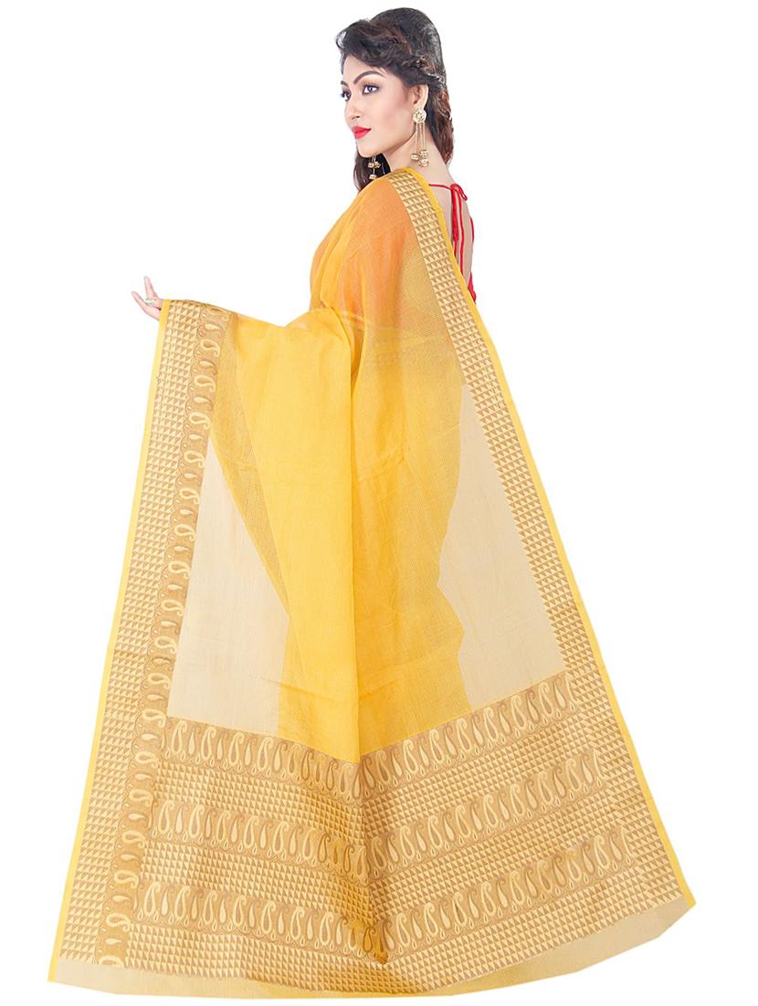 solid banarasi saree with blouse - 16924633 - Zoom Image - 2