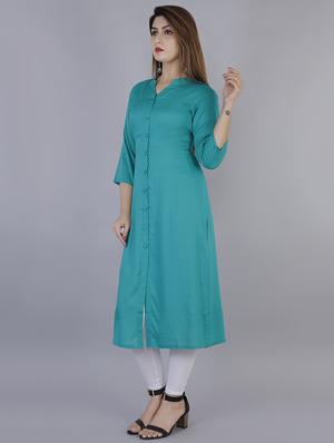 solid straight kurta - 16924929 - Standard Image - 2