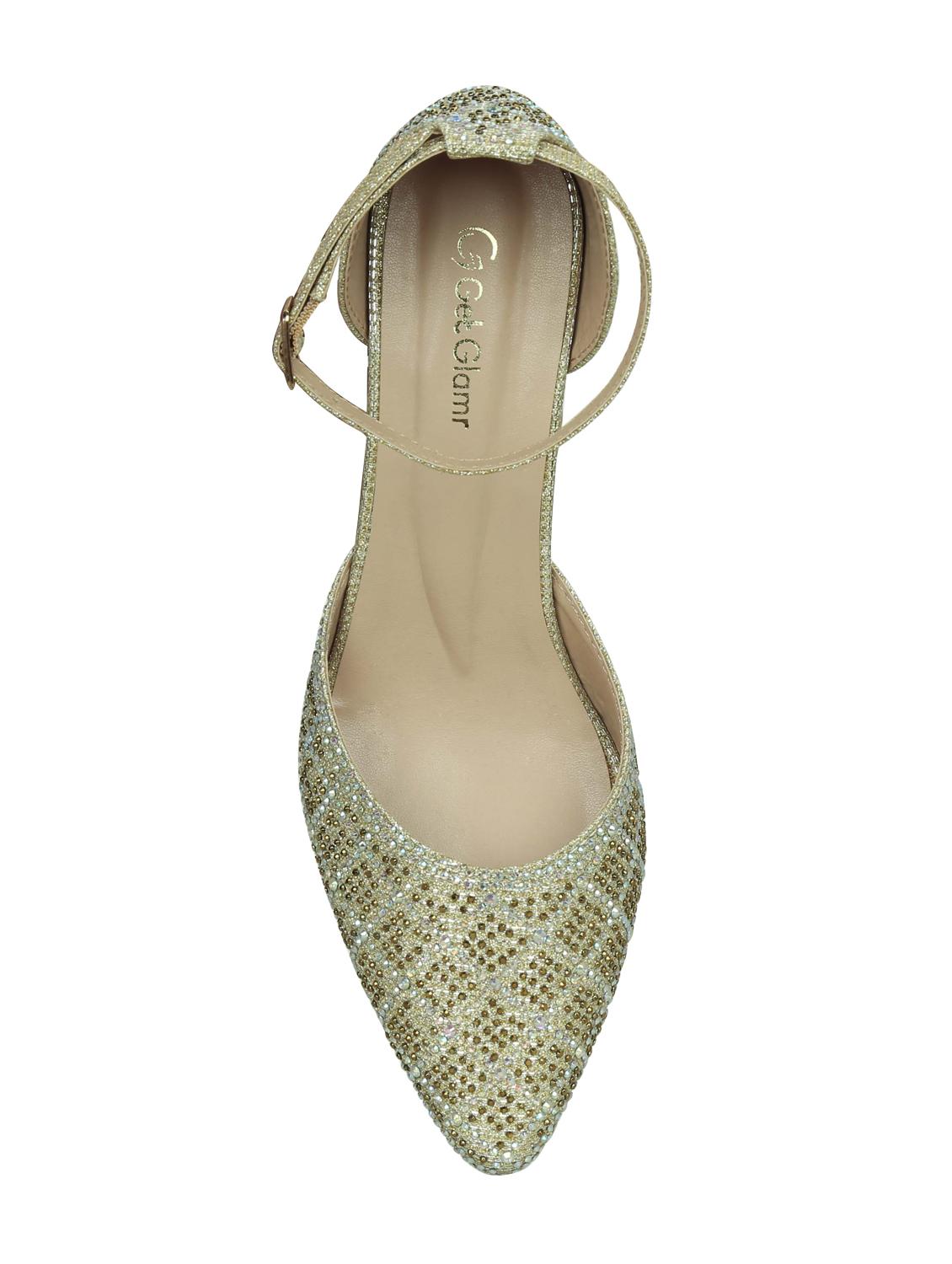 gold ankle strap sandals - 16925873 - Zoom Image - 5