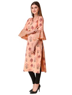 floral straight kurta - 16928212 - Standard Image - 2