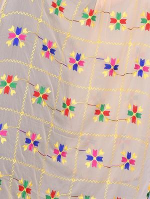 self design phulkari dupatta - 16929043 - Standard Image - 2
