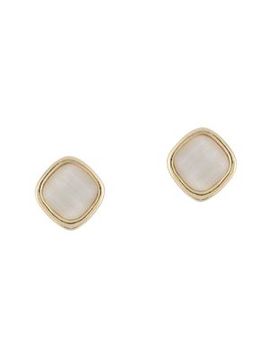 white metal studs earring - 16936207 - Standard Image - 2