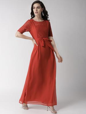 tie front mesh detail maxi dress - 16936854 - Standard Image - 2