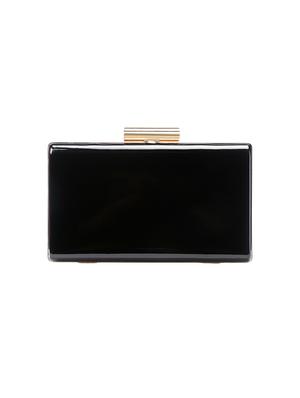 black leatherette (pu) box clutch - 16938761 - Standard Image - 2
