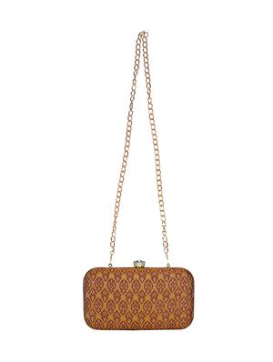 orange faux silk box clutch - 16939279 - Standard Image - 5