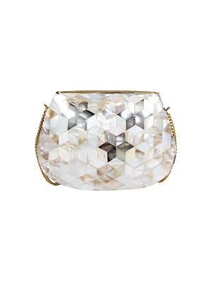 white metal box clutch - 16939311 - Standard Image - 2