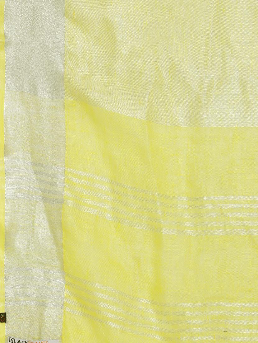 solid handloom saree with blouse - 16940667 - Zoom Image - 5