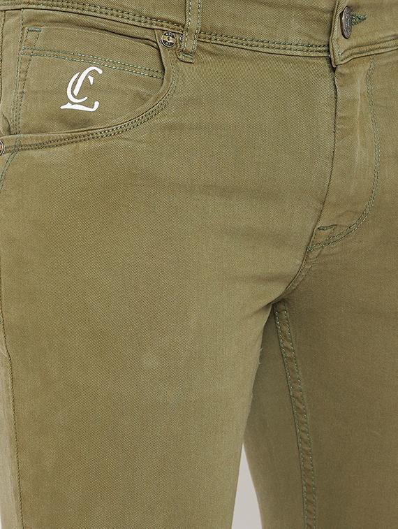 green plain denim jeans - 16941116 - Zoom Image - 5