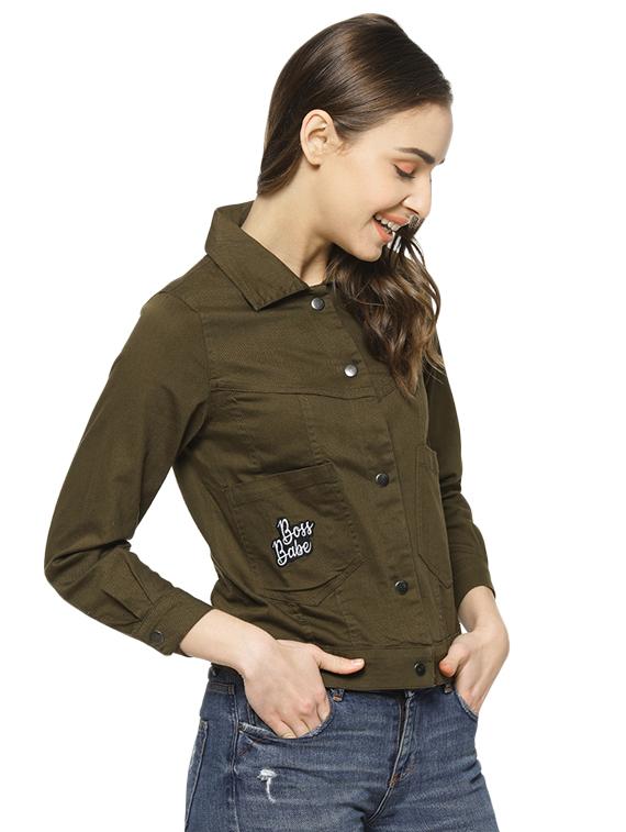 quirky patch denim jacket - 16943317 - Zoom Image - 2