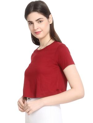 round neck crop tee - 16943880 - Standard Image - 2