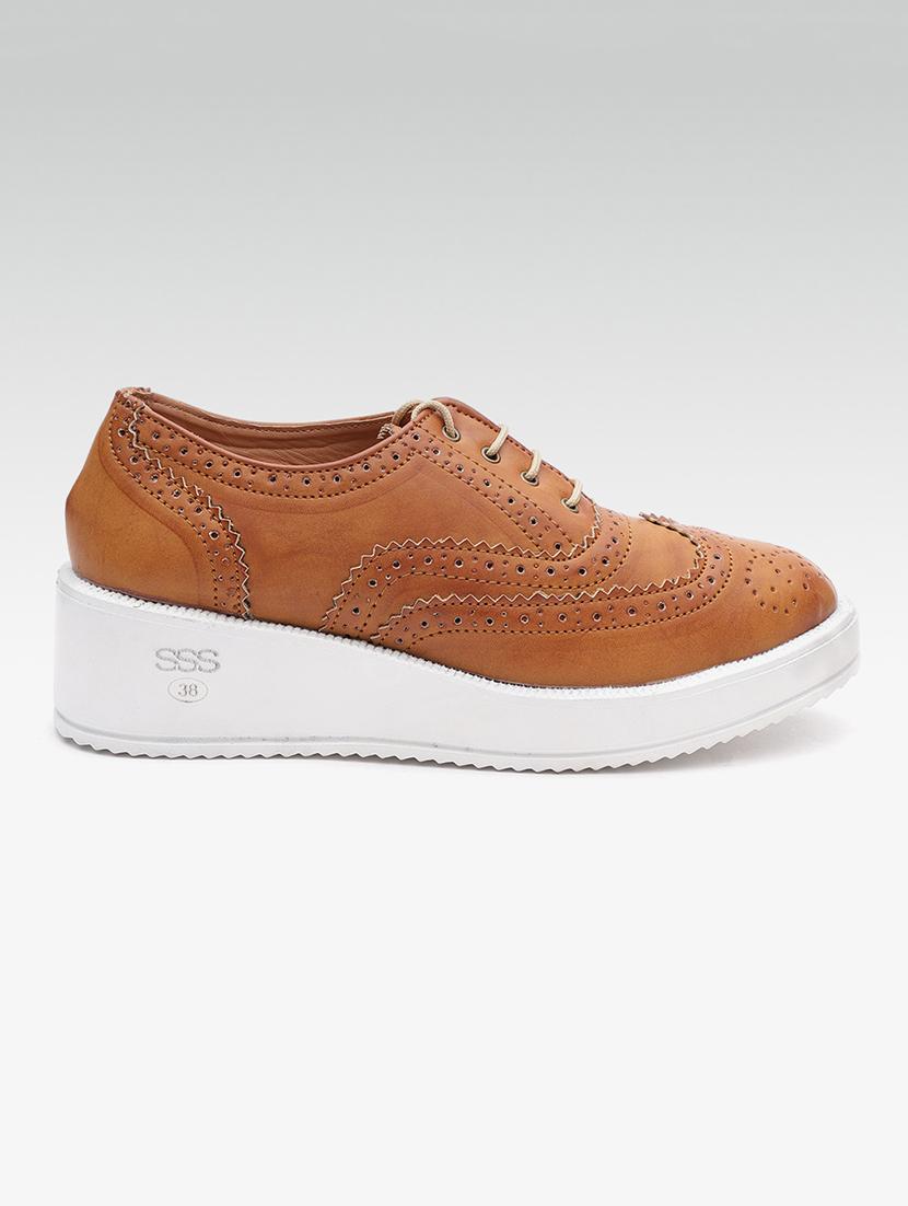 brown leatherette slip on casual shoes - 16945884 - Zoom Image - 2