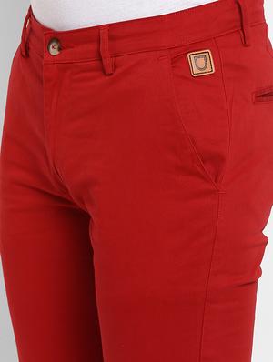 red solid chinos - 16946083 - Standard Image - 5