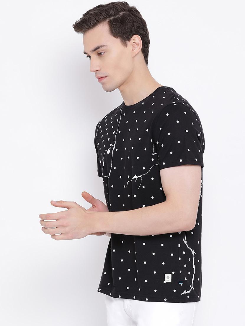 monochrome polka dot print t-shirt - 16947866 - Zoom Image - 2