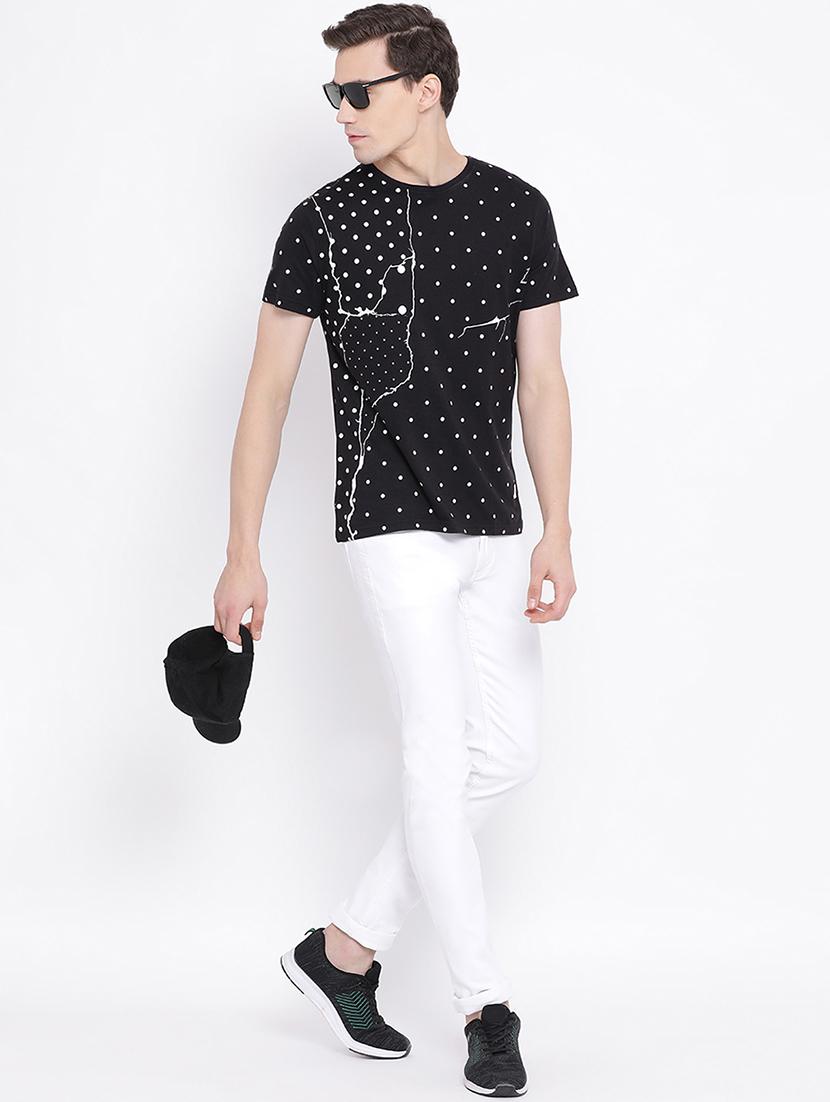 monochrome polka dot print t-shirt - 16947866 - Zoom Image - 5