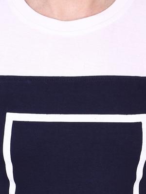 navy blue printed cut & sew t-shirt - 16949687 - Standard Image - 5