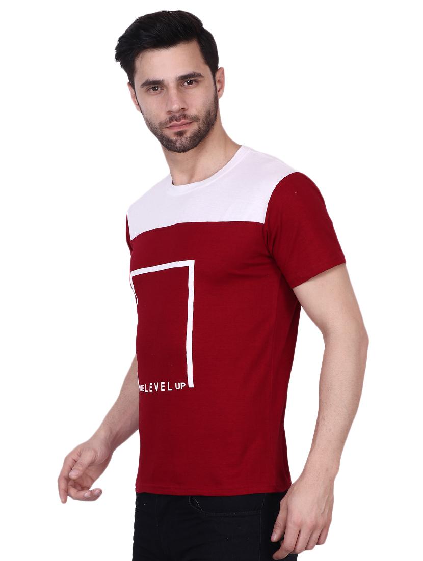 red printed cut & sew t-shirt - 16949696 - Zoom Image - 2