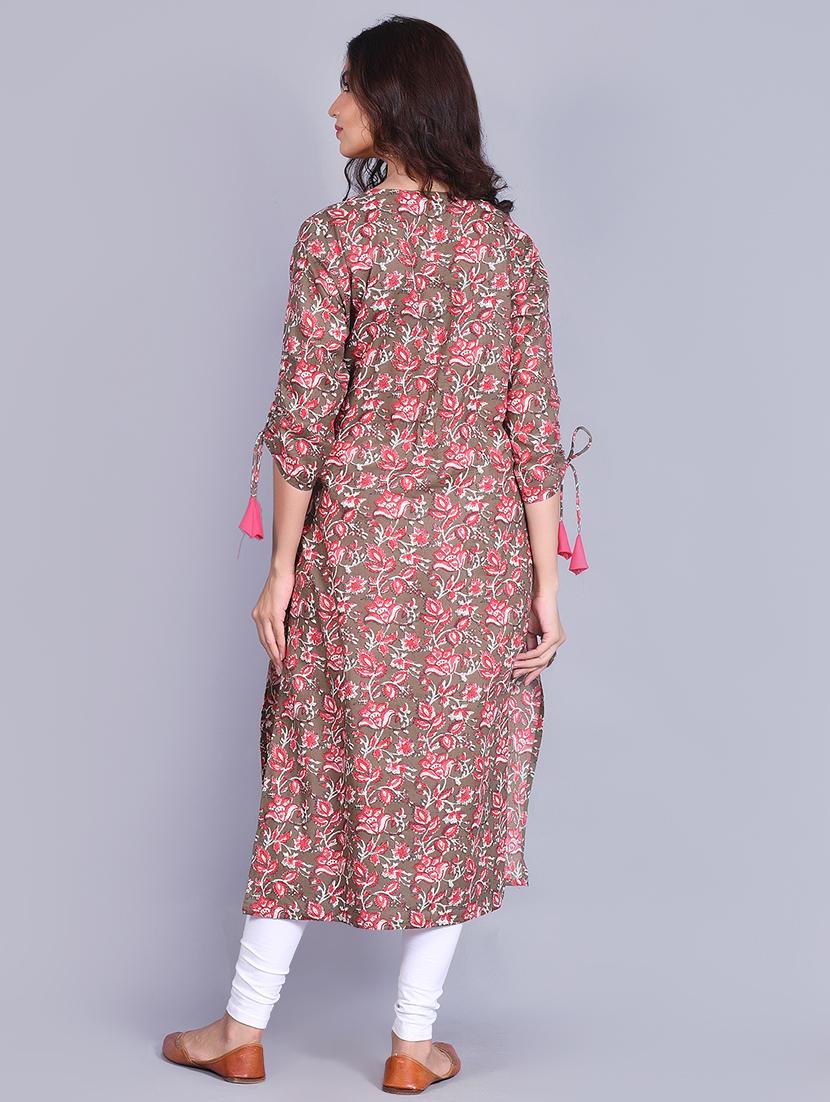 kalamkari straight kurta - 16950617 - Zoom Image - 2