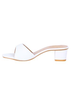white slip on sandals - 16951682 - Standard Image - 2
