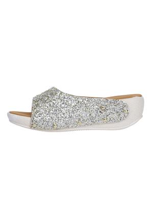 silver slip on wedges - 16951728 - Standard Image - 2