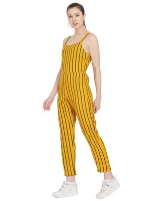 square striped full leg jumpsuit - 16951743 - Standard Image - 2