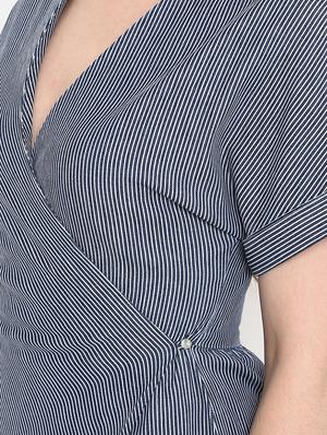 button closure striped romper - 16952701 - Standard Image - 5