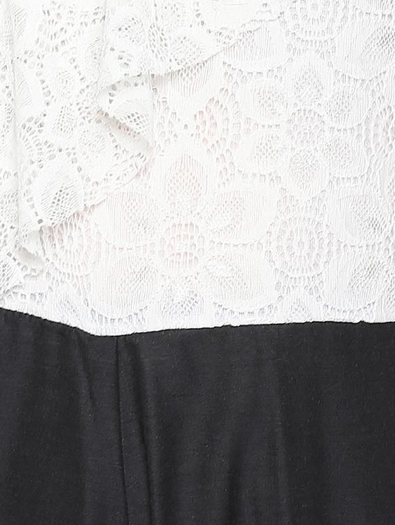 ruffle detail laced full leg jumpsuit - 16952703 - Zoom Image - 5