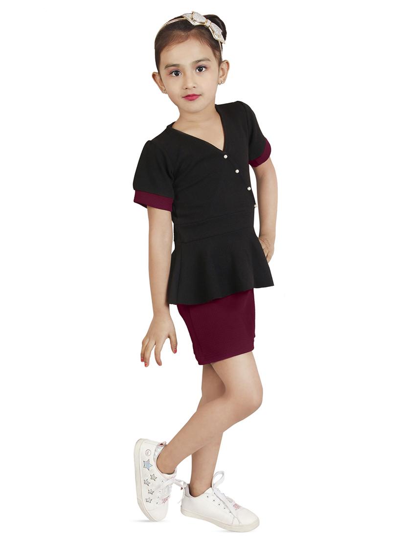 black cotton blend frock - 16954624 - Zoom Image - 2