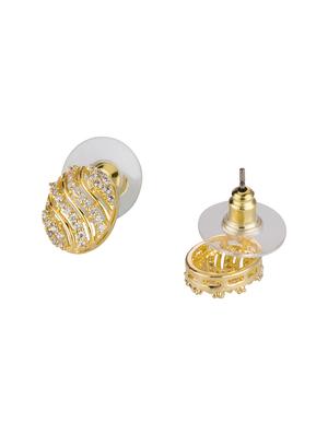 gold brass studs earring - 16955361 - Standard Image - 2