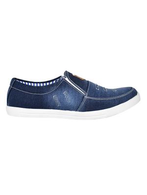 blue slip on casual shoes - 16957386 - Standard Image - 2