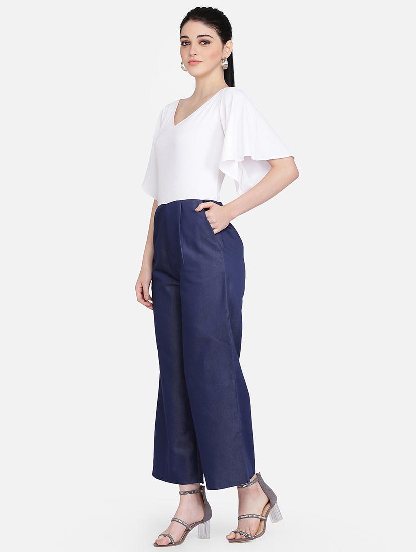 color block full leg jumpsuit - 16958274 - Zoom Image - 2