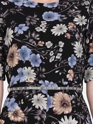 round neck floral romper - 16958282 - Standard Image - 5