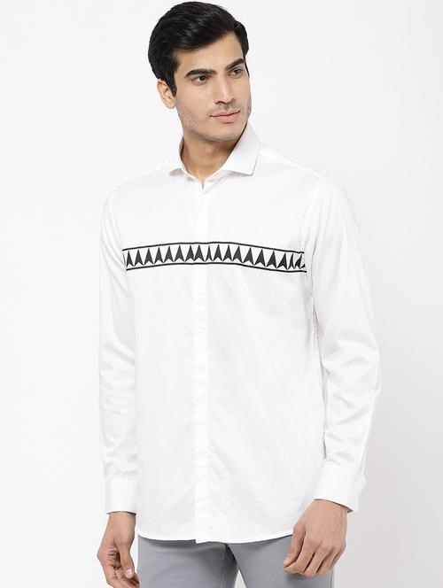 white taped casual shirt - 16959660 - Very Small Image - 1