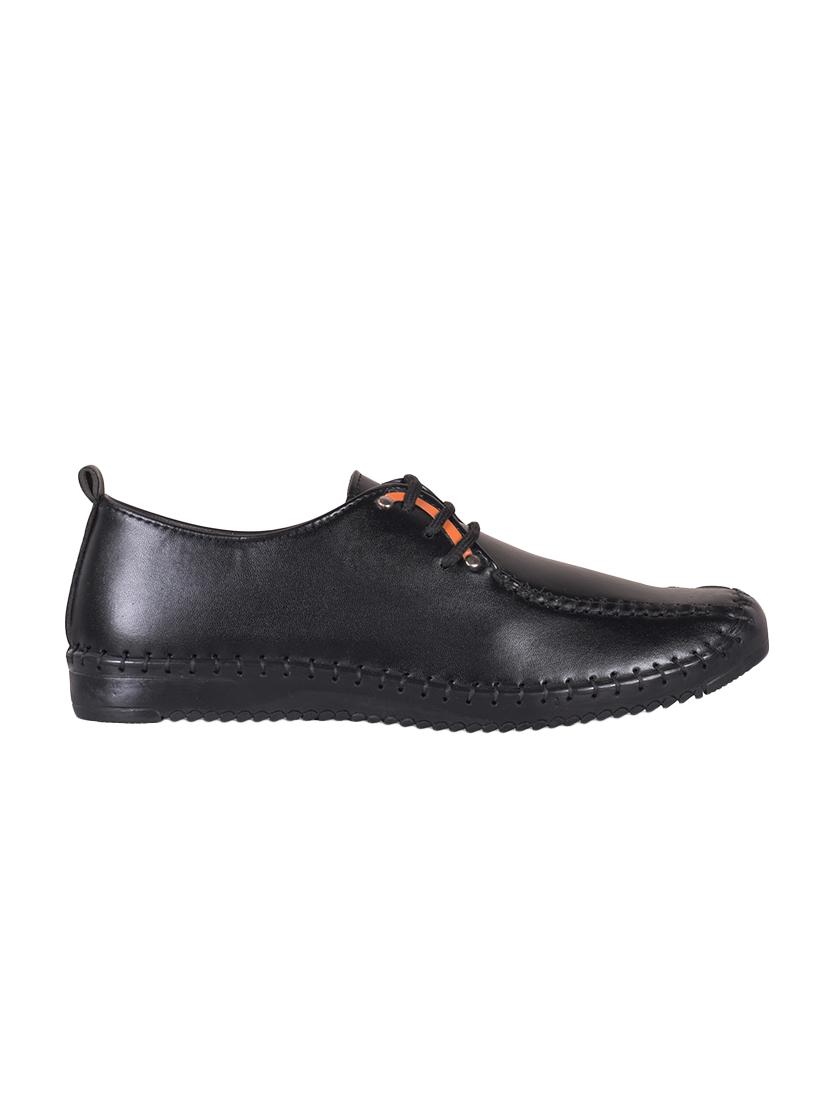 black fabric & synthetic lace up shoes - 16960776 - Zoom Image - 2