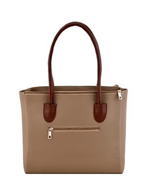 beige leatherette (pu) regular handbag - 16961518 - Standard Image - 2