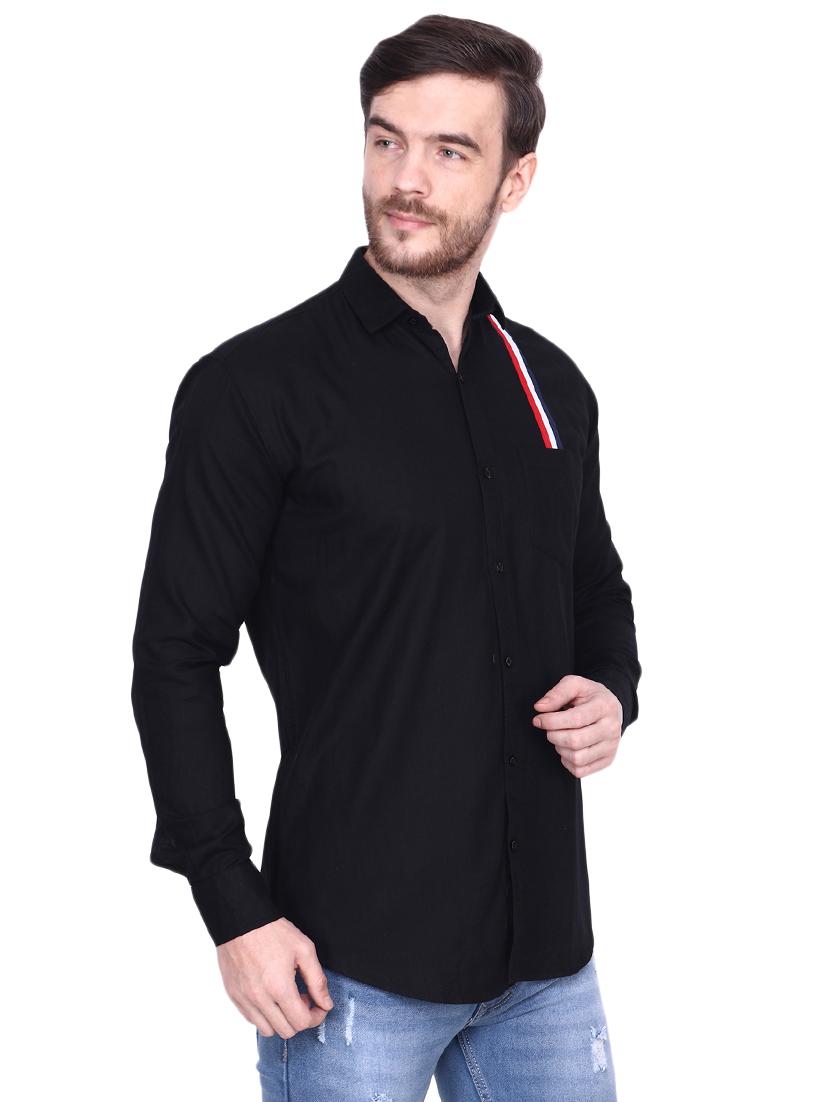black taped casual shirt - 16962351 - Zoom Image - 2