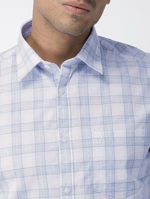 blue checkered casual shirt - 16962620 - Standard Image - 5