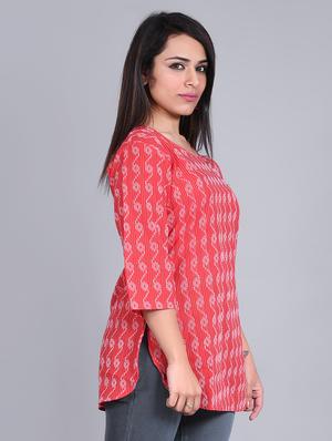 printed straight kurti - 16963492 - Standard Image - 2