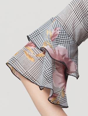 boat neck checkered top - 16969861 - Standard Image - 5