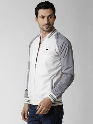 white color block bomber jacket - 16970030 - Standard Image - 2